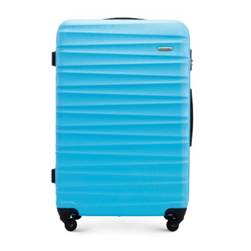 Wittchen - Duża walizka z ABS-u z żebrowaniem niebieska