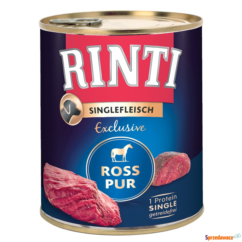 RINTI Singlefleisch Exclusive, 6 x 800 g - Konina - Karmy dla psów - Częstochowa