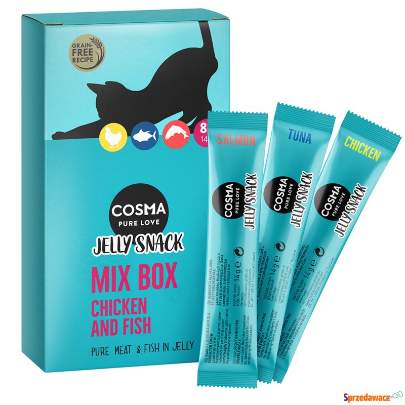 Cosma Jelly Snack, 8 x 14 g - Pakiet mieszany... - Przysmaki dla kotów - Szczecin