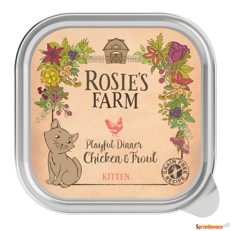 Pakiet Rosie's Farm Kitten, 32 x 100 g - Kurczak... - Karmy dla kotów - Legnica
