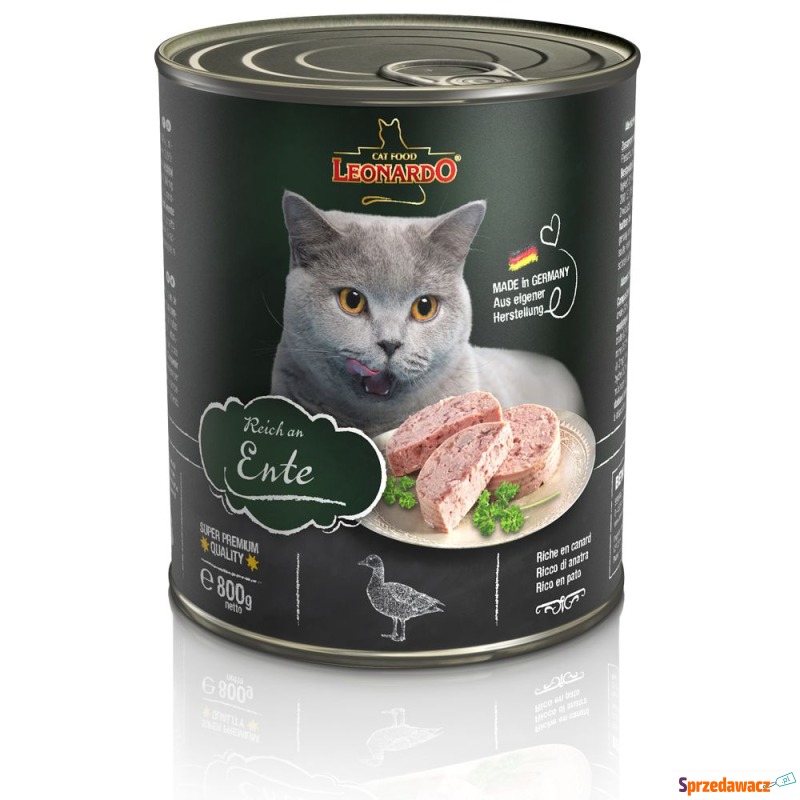Megapakiet Leonardo All Meat, 24 x 800 g - Kaczka - Karmy dla kotów - Toruń
