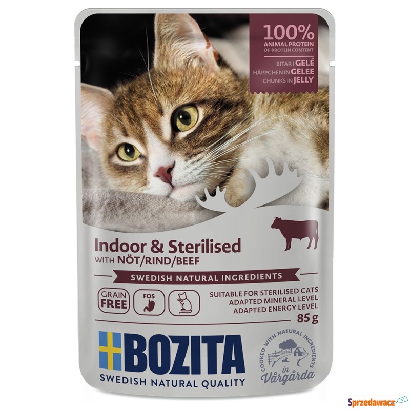 Bozita Indoor & Sterilised, kawałki w galarecie,... - Karmy dla kotów - Płock