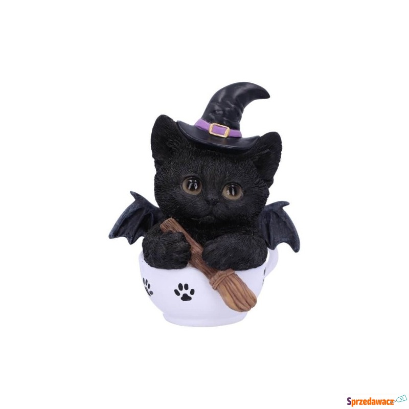 "kit-tea" kot czarownicy w filiżance - figurka - Figurki, rzeźby - Oleśnica