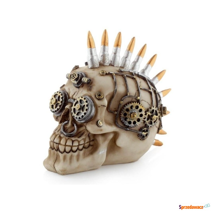 Mechaniczna czaszka "bullet" z irokezem z nabojów... - Figurki, rzeźby - Wołomin