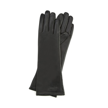 Wittchen - Damskie rękawiczki skórzane długie czarne