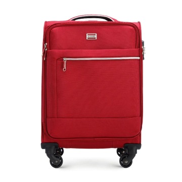 Wittchen - Mała walizka miękka z błyszczącym suwakiem z przodu czerwona
