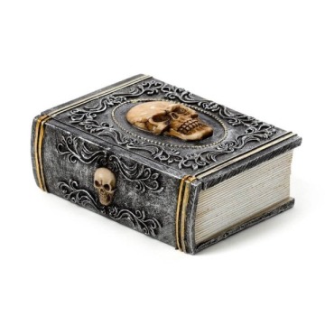 Księga z czaszką - prostokątna szkatułka