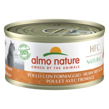 Korzystny pakiet Almo Nature, mięso, 12 x 70 g - Kurczak z serem
