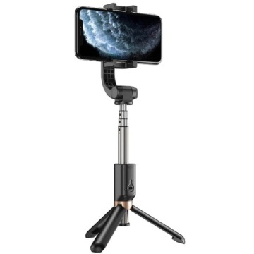 Selfie stick / statyw / gimbal Apexel APL-D6 na telefon z pilotem Bluetooth, czarny