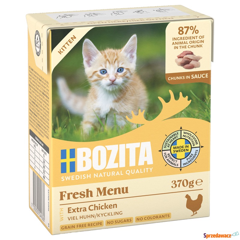 Bozita Tetra w sosie, 6 x 370 g - Kitten, kurczak - Karmy dla kotów - Bydgoszcz