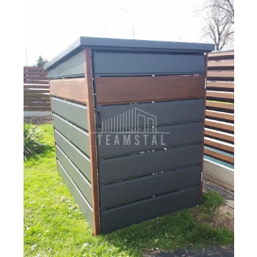 Wiata śmietnikowa spad tył 1,3x2m zielona + d... - Altany, domki, namioty - Białogard - zdjęcie 4