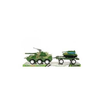  Pojazd wojskowy z przyczepą i czołgiem Adar