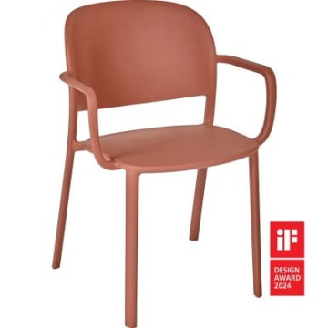 Krzesło z podłokietnikami Trena terracota - Ezpeleta