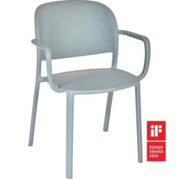 Krzesło z podłokietnikami Trena blue grey - Ezpeleta