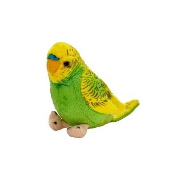  Papuga falista zielono-żółta 13cm Beppe