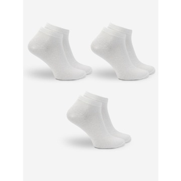 Zestaw 3 Par Niskich Skarpet Męskich Białych Urban Socks No Logo