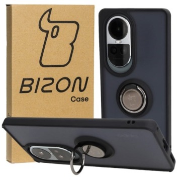 Etui Bizon Case Hybrid Ring do Oppo Reno 10 5G / 10 Pro 5G, czarne