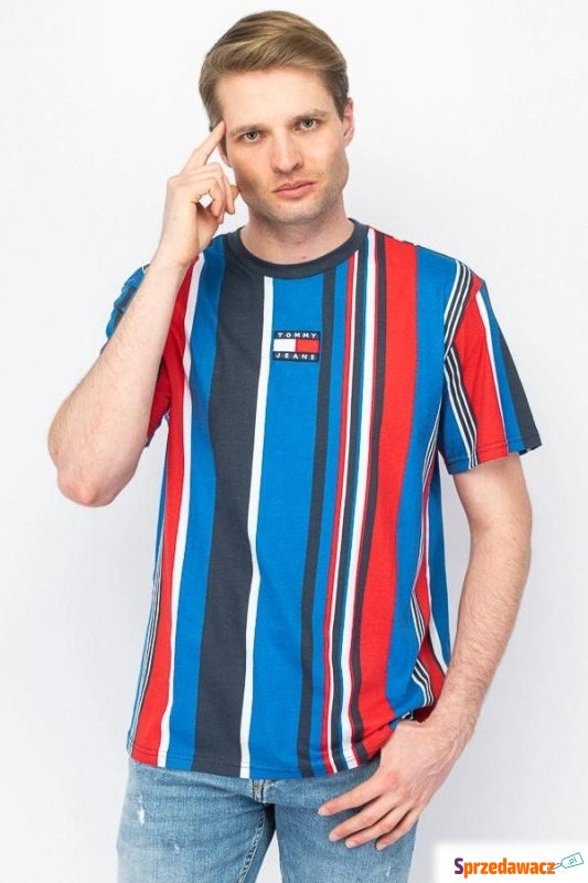 
T-shirt męski Tommy Jeans DM0DM13073 niebieski - Koszulki męskie - Konin