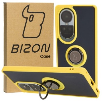 Etui Bizon Case Hybrid Ring do Oppo Reno 10 5G / 10 Pro 5G, żółte
