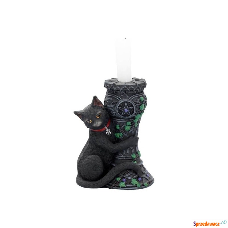 Magiczny kot "midnight" - świecznik dekoracyjny - Świeczki, świeczniki - Wodzisław Śląski