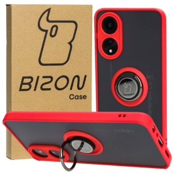 Etui Bizon Case Hybrid Ring do Oppo A78 4G, czerwone