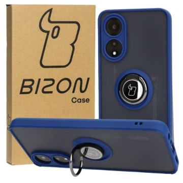 Etui Bizon Case Hybrid Ring do Oppo A78 4G, granatowe