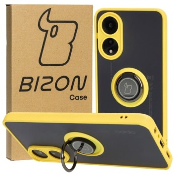 Etui Bizon Case Hybrid Ring do Oppo A78 4G, żółte