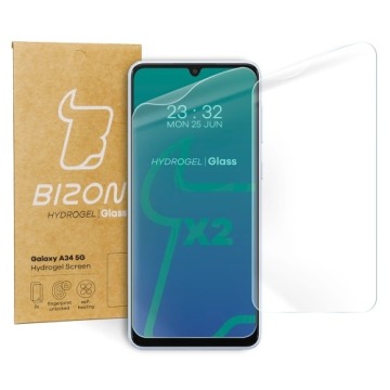 Folia hydrożelowa na ekran Bizon Glass Hydrogel do Galaxy A34 5G, 2 sztuki