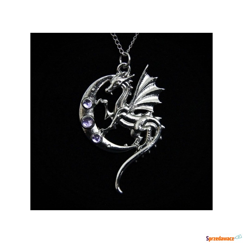 Luna dragon - naszyjnik smok na księżycu - Pozostała biżuteria - Ludomy