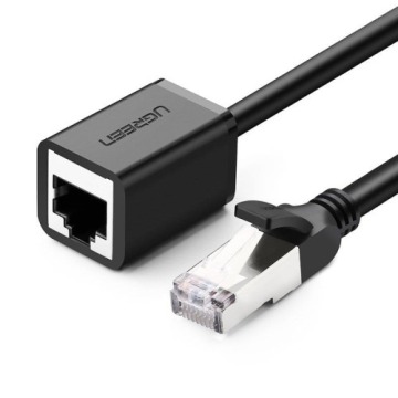 Kabel internetowy / przedłużacz Ugreen Ethernet RJ45 Cat 6 FTP 1000 Mbps, 0,5m, czarny