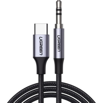 Ugreen Kabel przewód USB-C - audio AUX 3,5 mm mini jack, do telefonu / tabletu 1m, szary