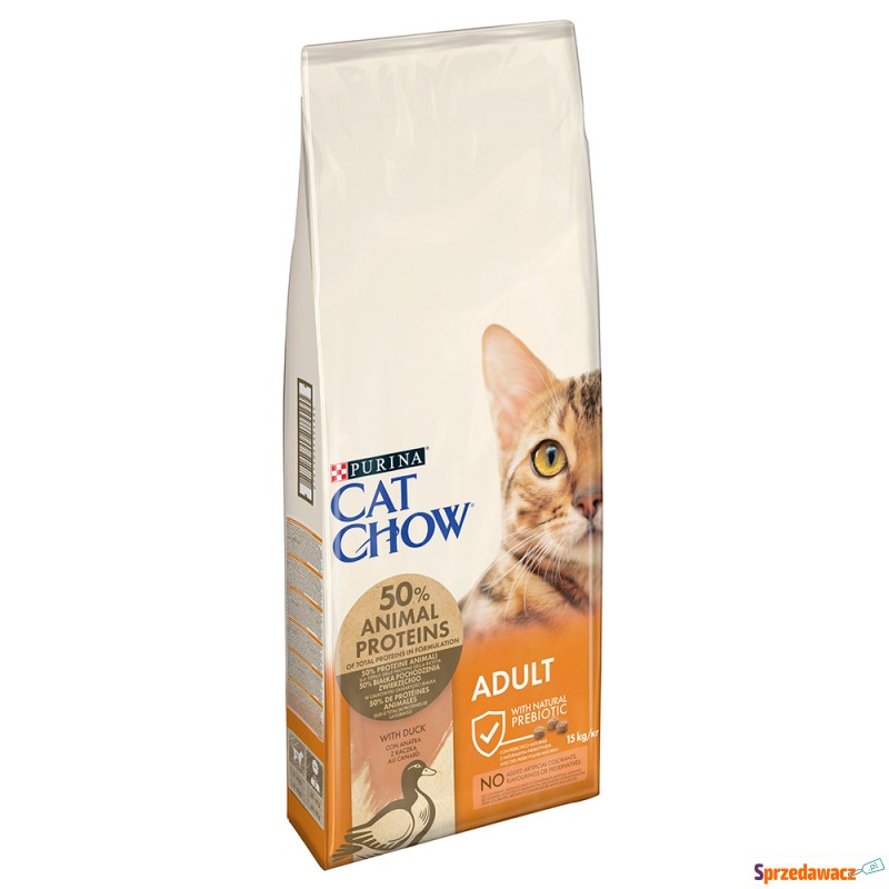 Purina Cat Chow Adult, kaczka - 2 x 15 kg - Karmy dla kotów - Tarnów