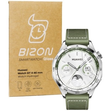 Folia hydrożelowa na ekran Bizon Glass Watch Hydrogel do Huawei Watch GT 4 46 mm, 2 sztuki
