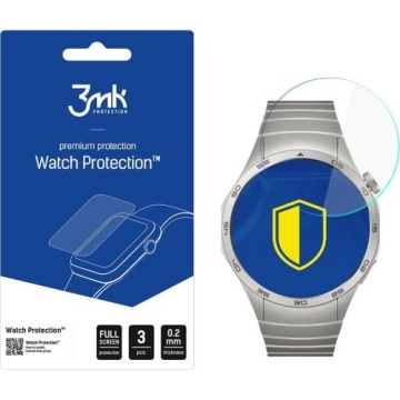 Szkło hybrydowe 3mk Watch Protection do Huawei Watch GT 4 46mm, 3 sztuki