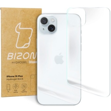 Folia hydrożelowa na tył Bizon Glass Hydrogel Back, iPhone 15 Plus, 2 sztuki