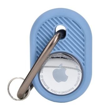 Etui Bizon Case Locator Travel do Apple AirTag, błękitne