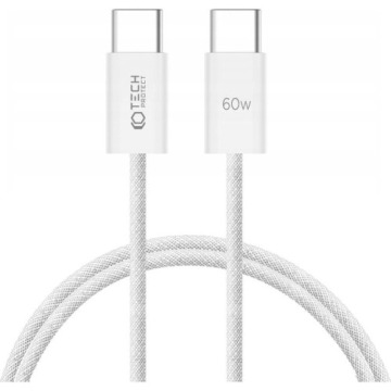Kabel Tech-Protect UltraBoost Classic USB-C do USB-C 3A 60W 1m, biały
