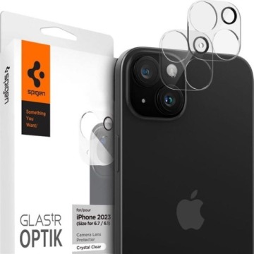 Szkło na aparat Spigen Glas.tR Optik 2-Pack do iPhone 15 / 15 Plus / 14 / 14 Plus, przezroczyste