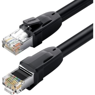 Kabel sieciowy Ethernet Ugreen patchcord RJ45, Cat 8, S/FTP, 2m, czarny