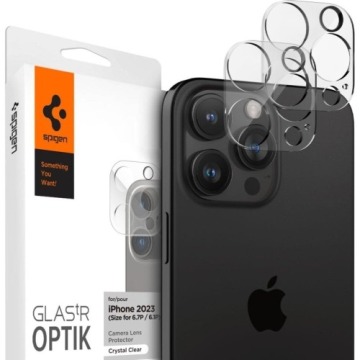 Szkło na aparat Spigen Glas.tR Optik 2-Pack do iPhone 15 Pro / 15 Pro Max / 14 Pro / 14 Pro Max, prz