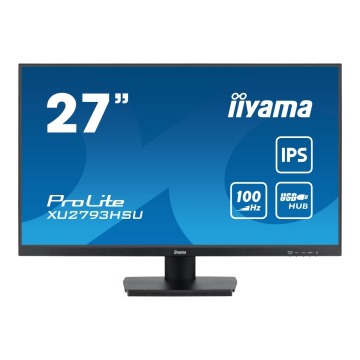 IIYAMA XU2793HSU-B6 27inch ETE IPS-panel 1920x1080 100Hz 250cd/m Speakers HDMI DisplayPort 1ms MPRT 