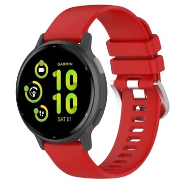 Pasek Bizon Strap Watch Silicone Pro do Garmin Vivoactive 5, czerwony