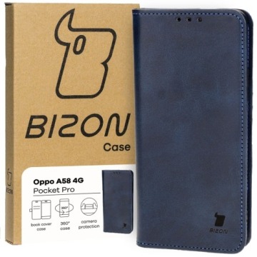 Etui Bizon Case Pocket Pro do Oppo A58 4G, granatowe