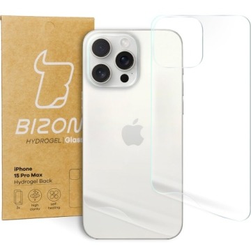 Folia hydrożelowa na tył Bizon Glass Hydrogel, iPhone 15 Pro Max, 2 sztuki