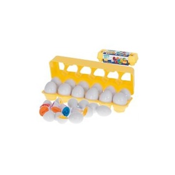  Układanka edukacyjna sorter dopasuj kształty cyferki jajka 12 sztuk 