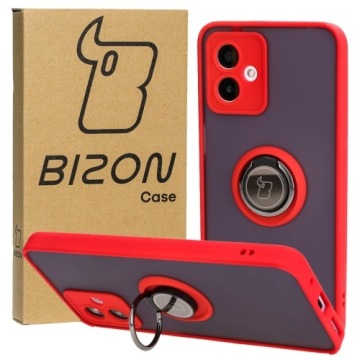 Etui Bizon Case Hybrid Ring do Motorola Moto G14, czerwone
