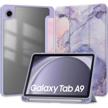 Etui Tech-Protect SC Pen Hybrid do Galaxy Tab A9, fioletowy marmur