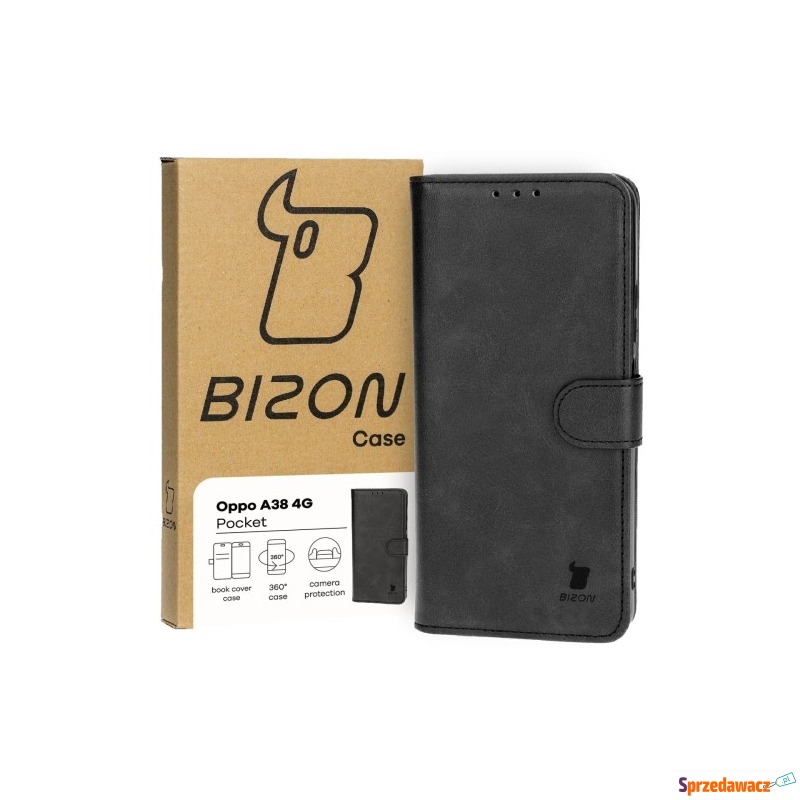 Etui Bizon Case Pocket do Oppo A38 4G, czarne - Etui na telefon - Grudziądz