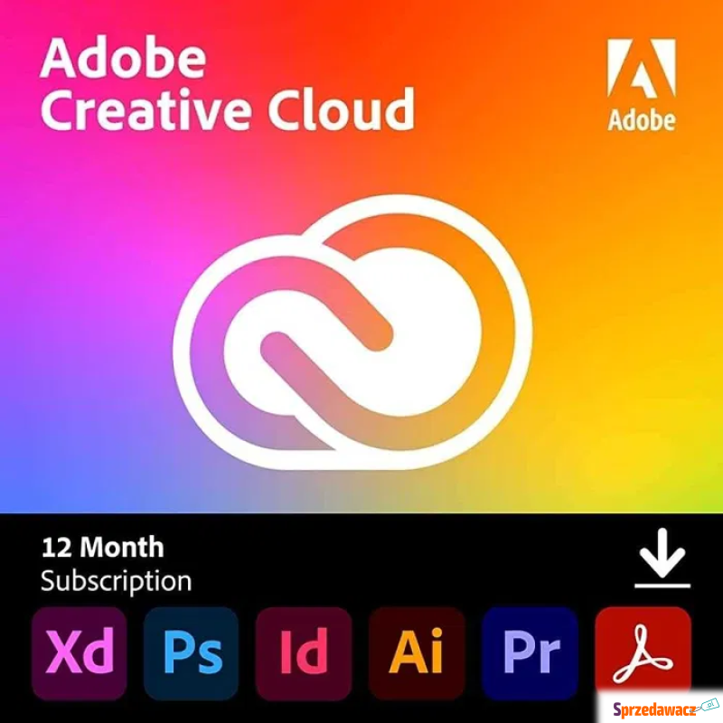 Adobe Creative Cloud Subskrypcja 1 Rok Windows... - Grafika, multimedia - Warszawa