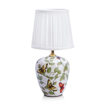 Lampa lampka oprawa stołowa Markslojd Mansion 1x40W E14 biała/wzór/kwiaty 107039 - wysyłka w 24h